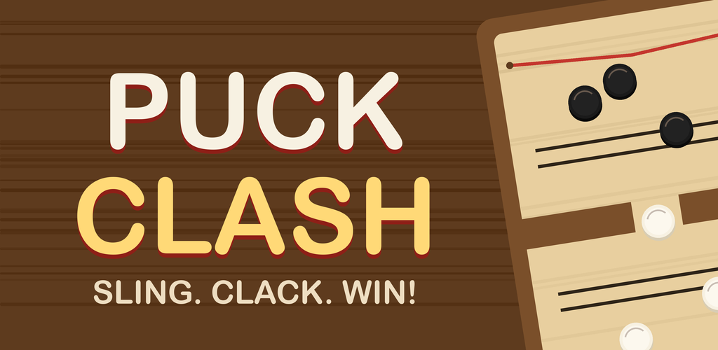 Puck Clash gameplay — pucks flying through the slot